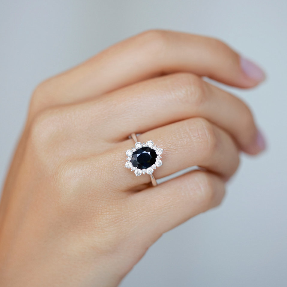 Prsteň so zafírom a diamantmi Princess Gem