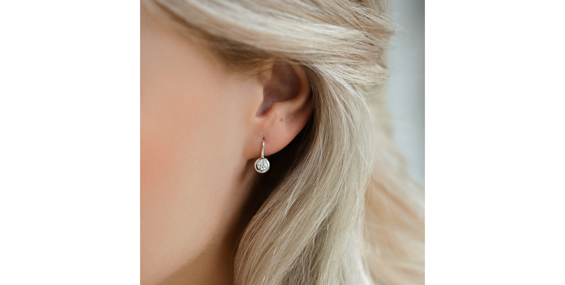 Náušnice s diamantom Sparkling Drops