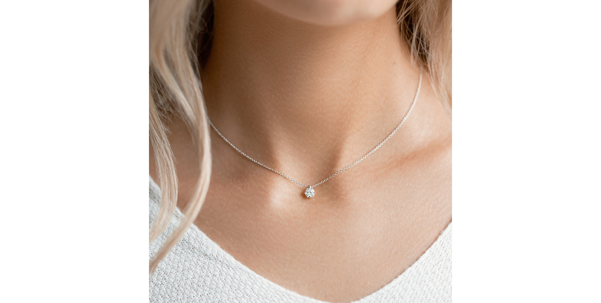 Náhrdelník s diamantom Eternal Drop