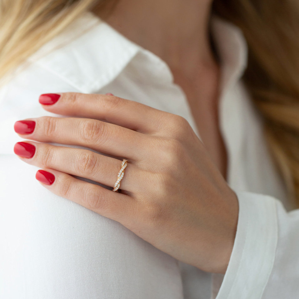 Prsteň s diamantmi Tangled