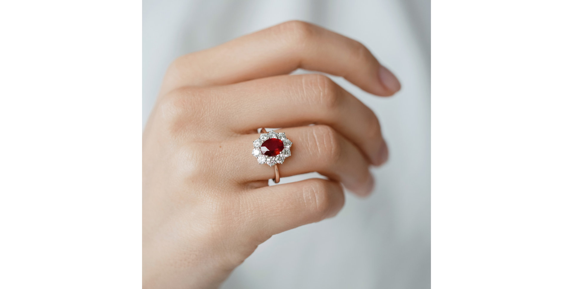 Prsteň s rubínom a diamantmi Princess Joy