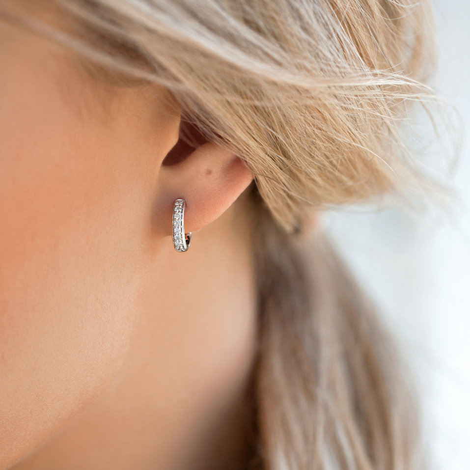 Náušnice s diamantmi Midnight Wonder