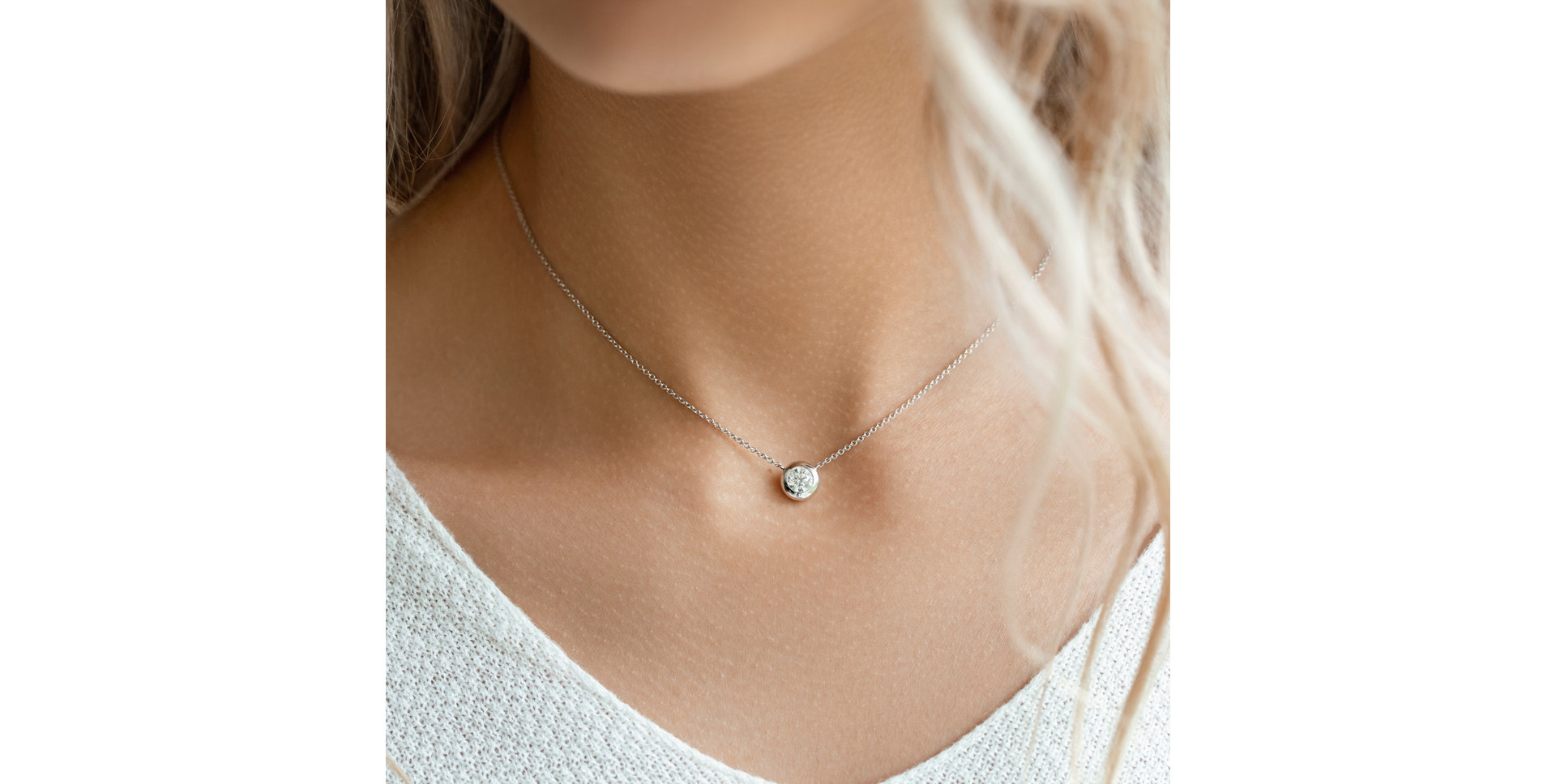 Náhrdelník s diamantom Sparkling Drop
