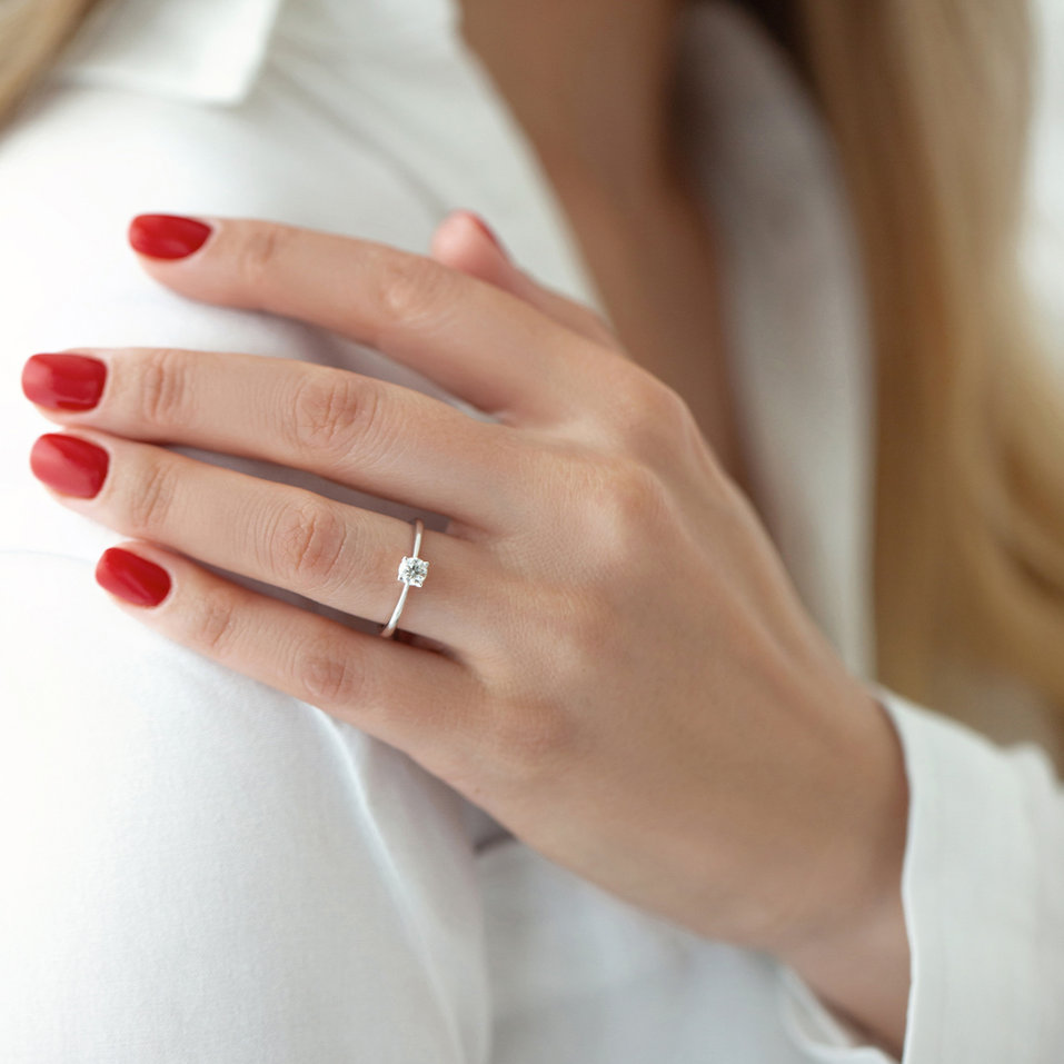 Prsteň s diamantom Guardian Kiss