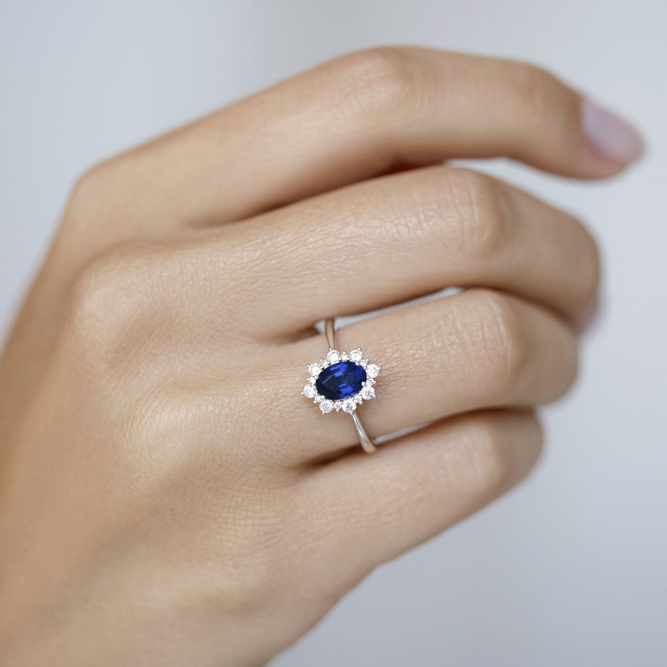 Prsteň s zafírom a diamantmi Trixie Princess
