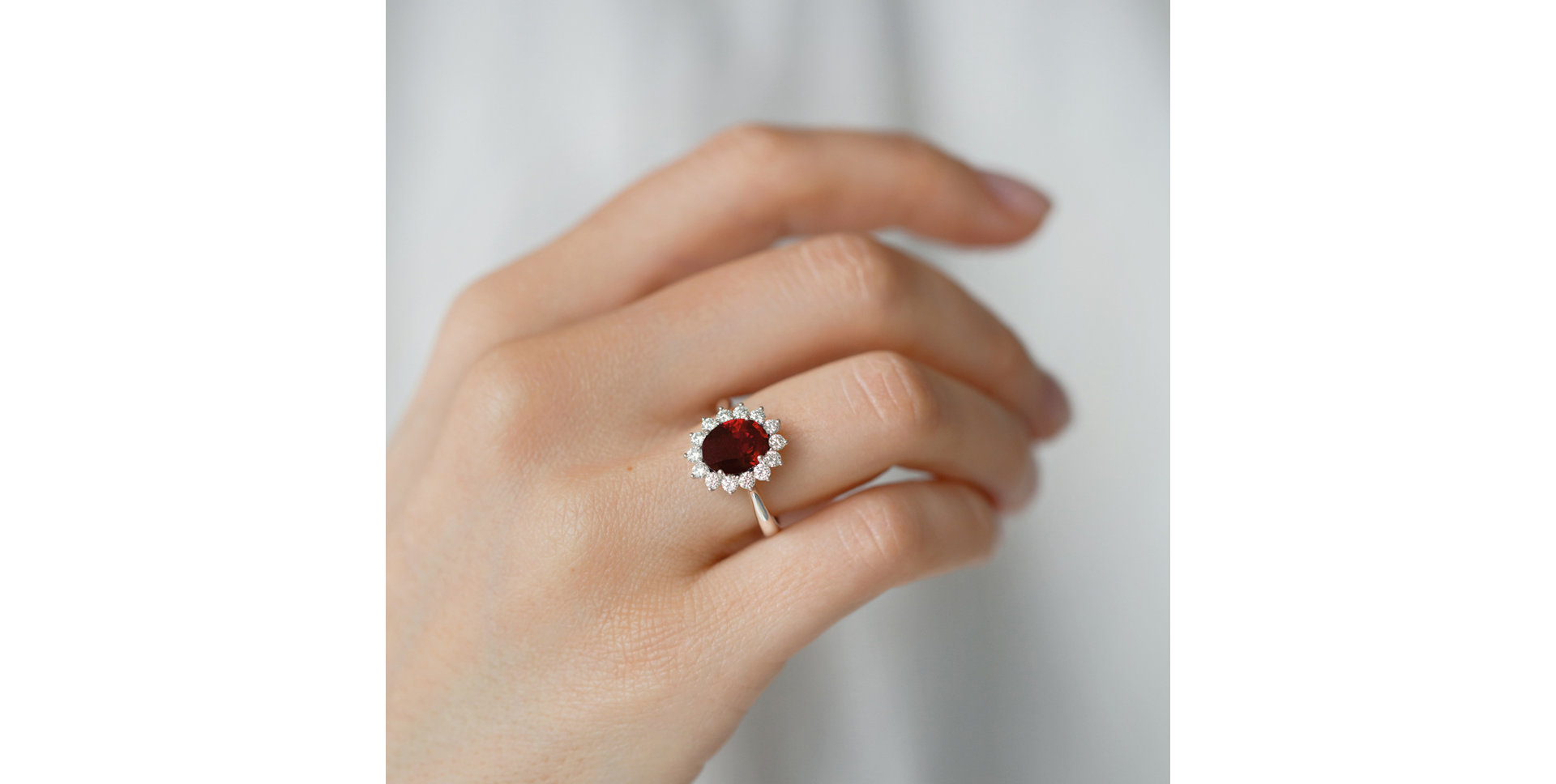 Prsteň s rubínom a diamantmi Princess Sparkle