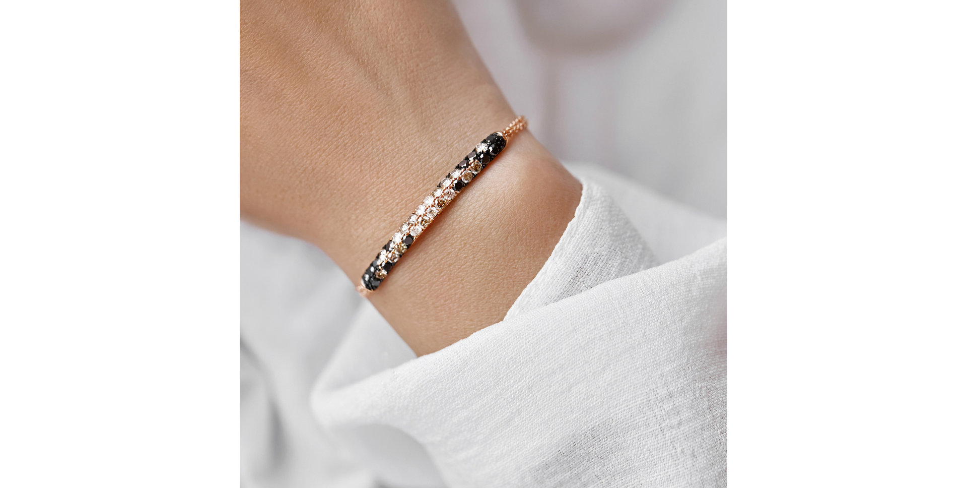 Náramok s farebnými diamantmi Inferno Spark