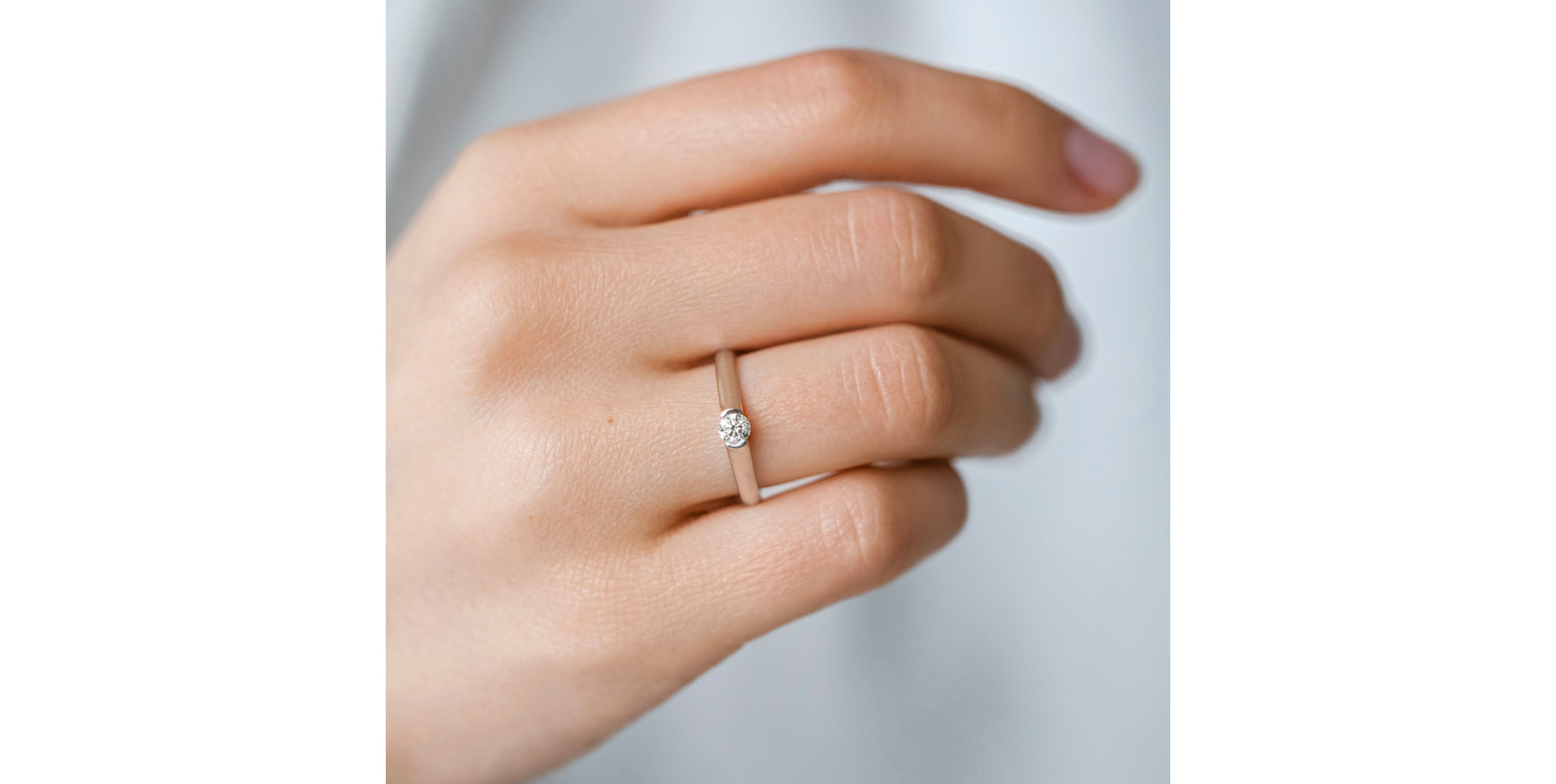 Prsteň s diamantom Brilliant Love