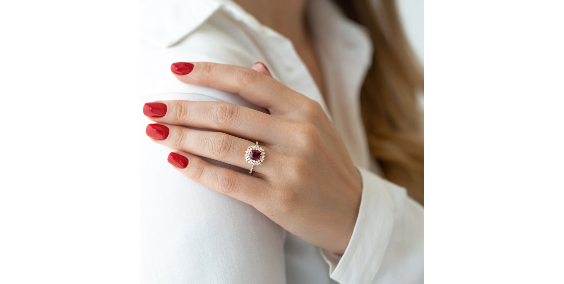 Prsteň s tanzanitom a diamantmi Elegant Passion