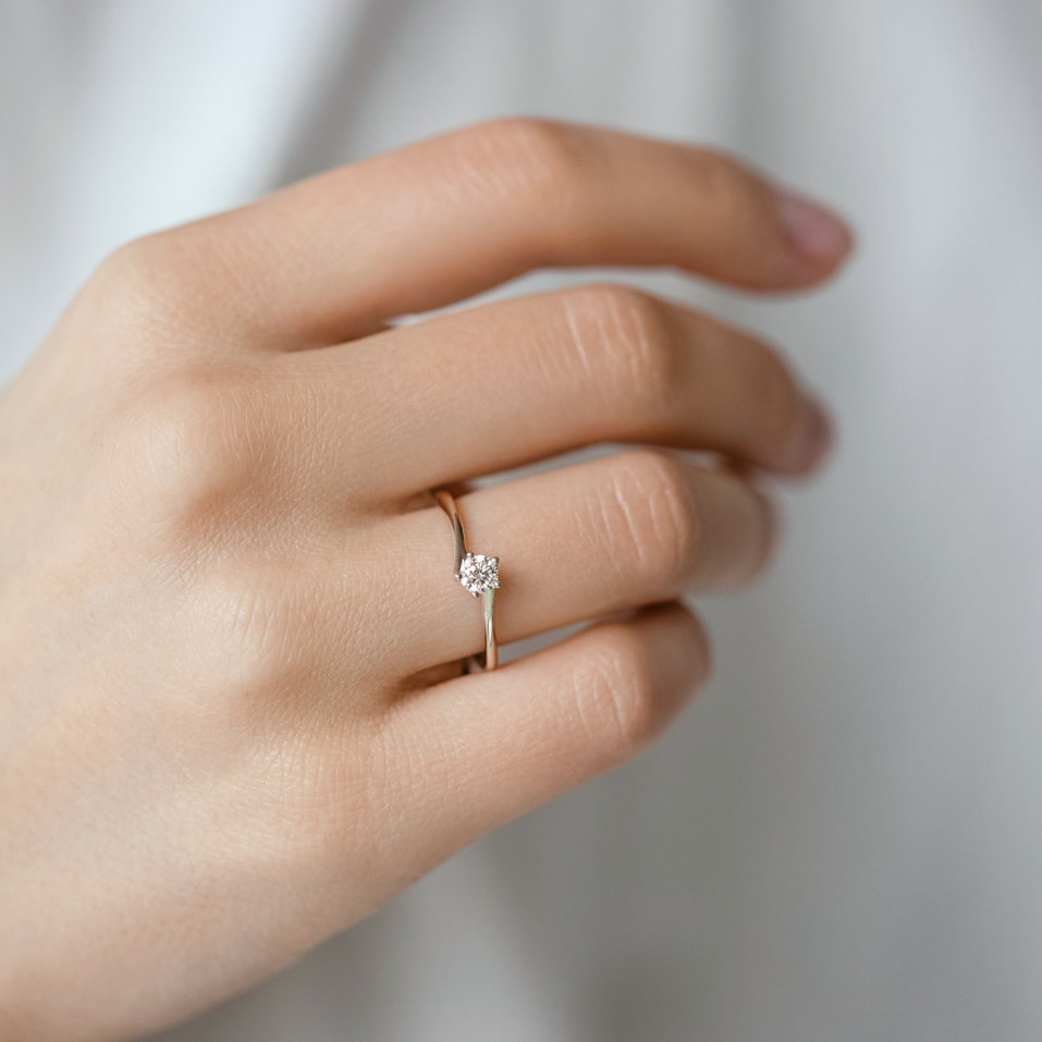 Prsteň s diamantom Vivid Love