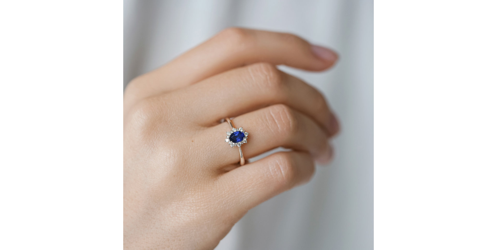 Prsteň s zafírom a diamantmi Trixie Princess