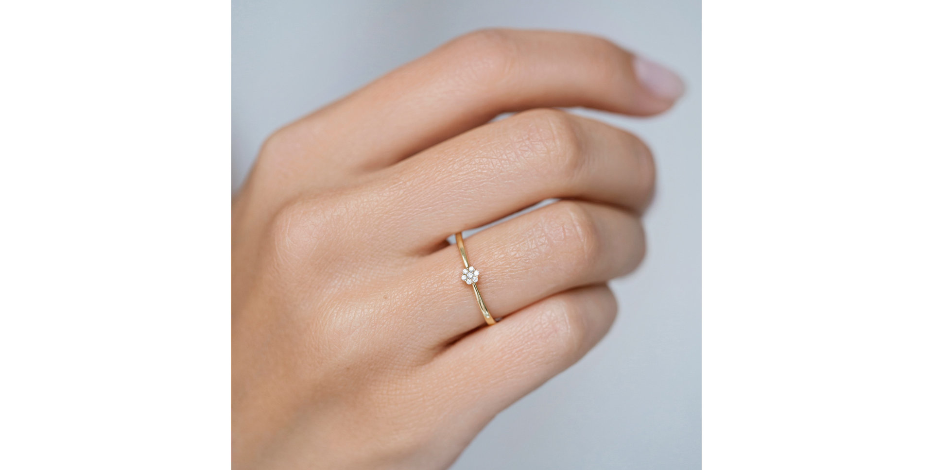 Prsteň s diamantmi Shiny Flower