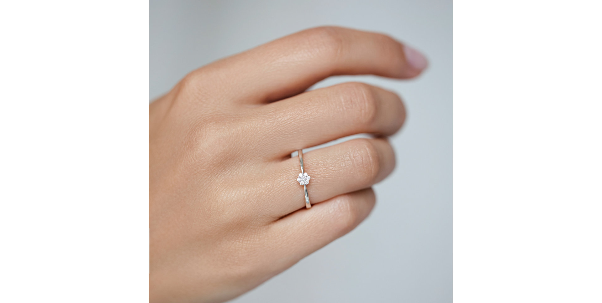 Prsteň s diamantmi Shiny Flower