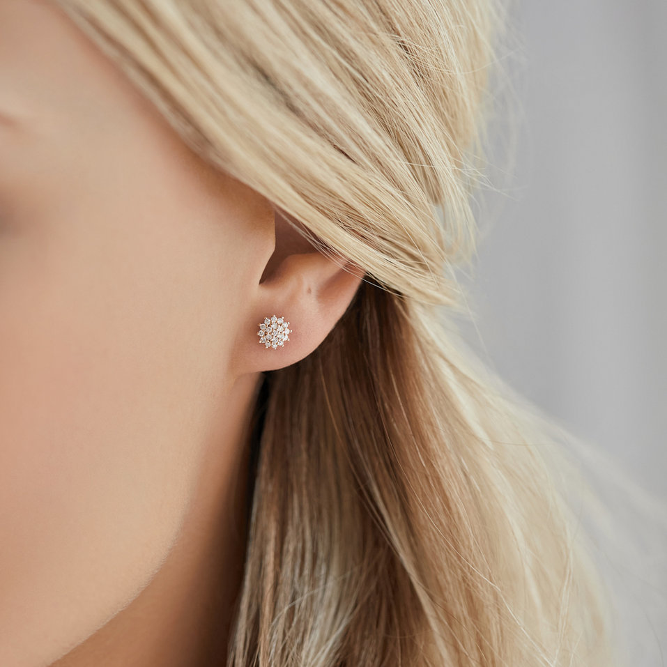 Náušnice s diamantmi Midnight Sun