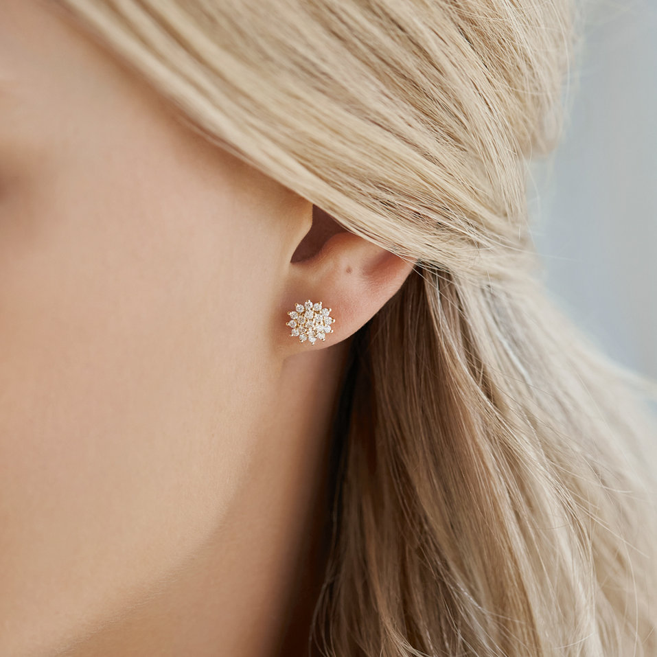 Náušnice s diamantmi Midnight Sky