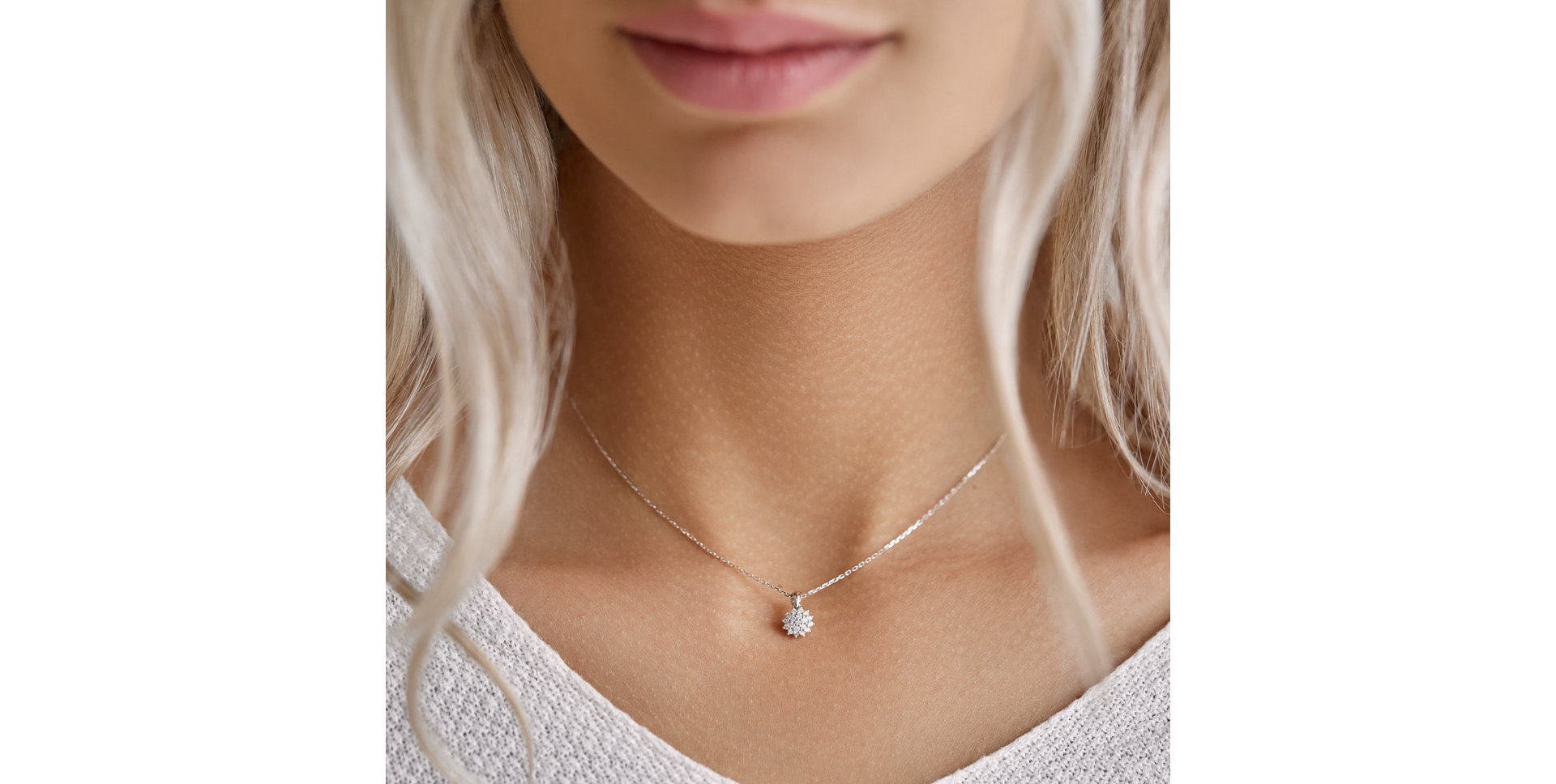 Přívěsok s diamantmi Midnight Sun