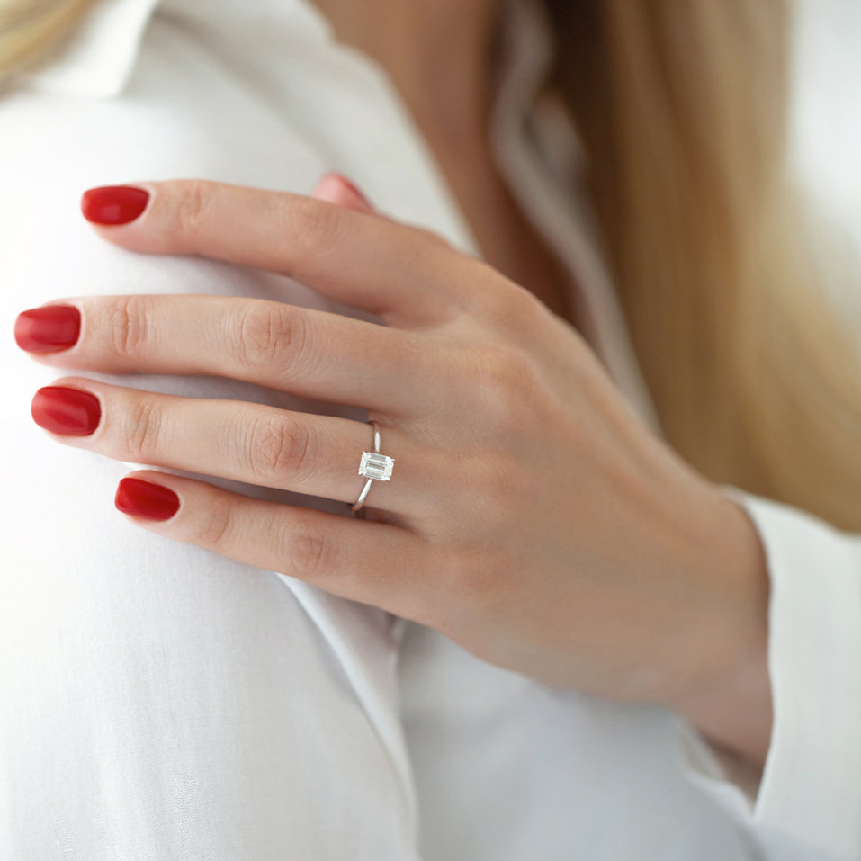 Prsteň s diamantom Sparkling Octave