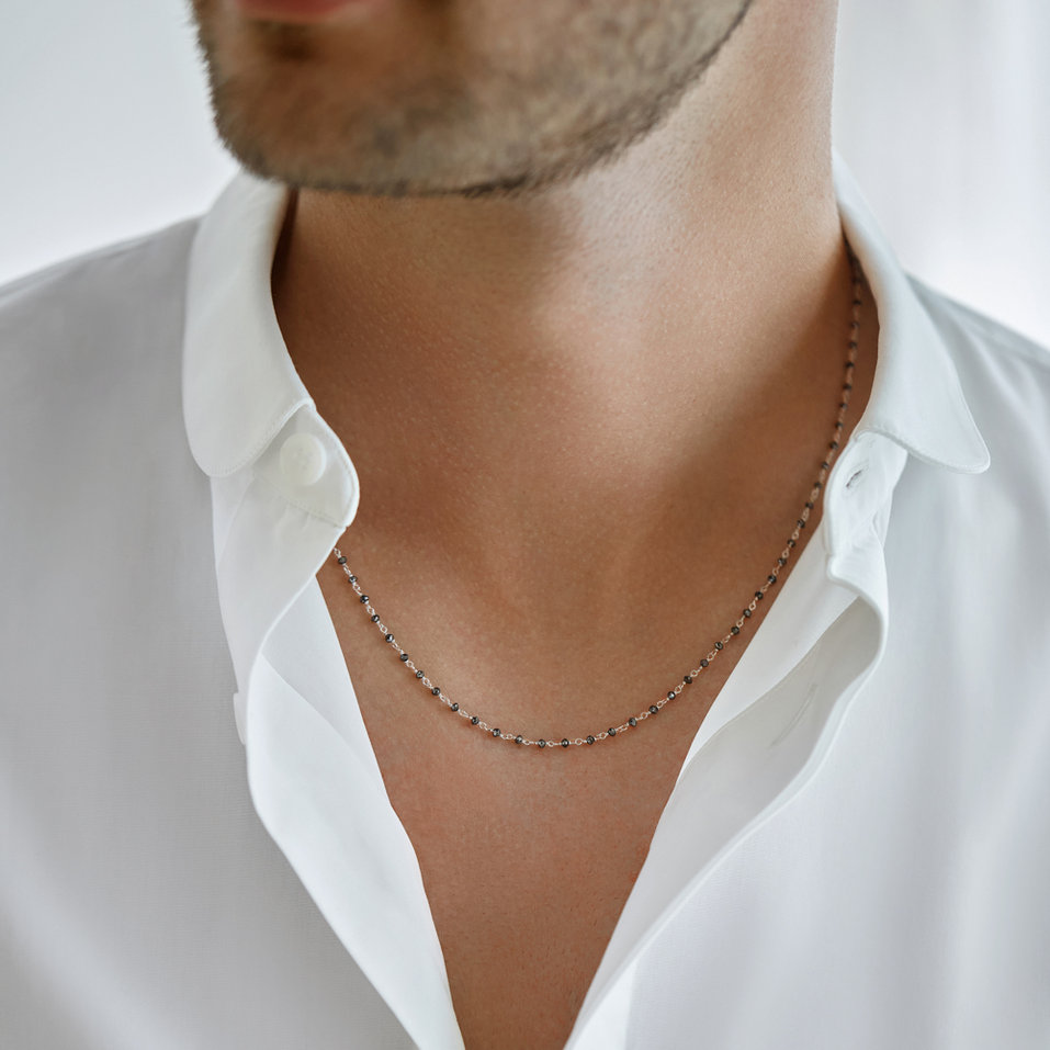 Náhrdelník s čiernymi diamantmi Dark Melody