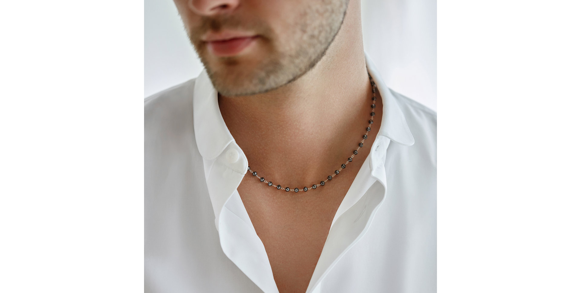 Náhrdelník s čiernymi diamantmi Dark Melody