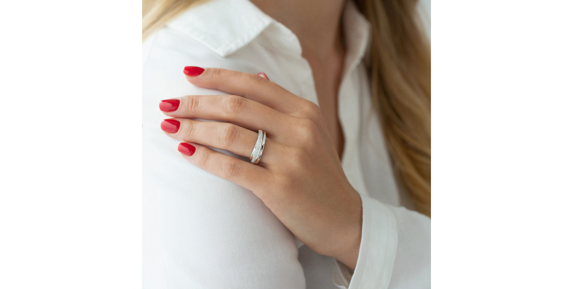 Prsteň s diamantmi Gold Ray