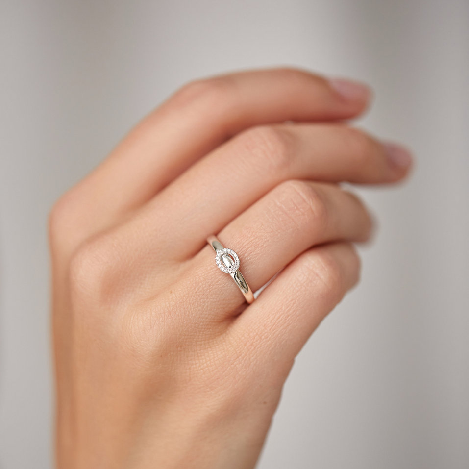 Prsteň s diamantmi Simply Circle