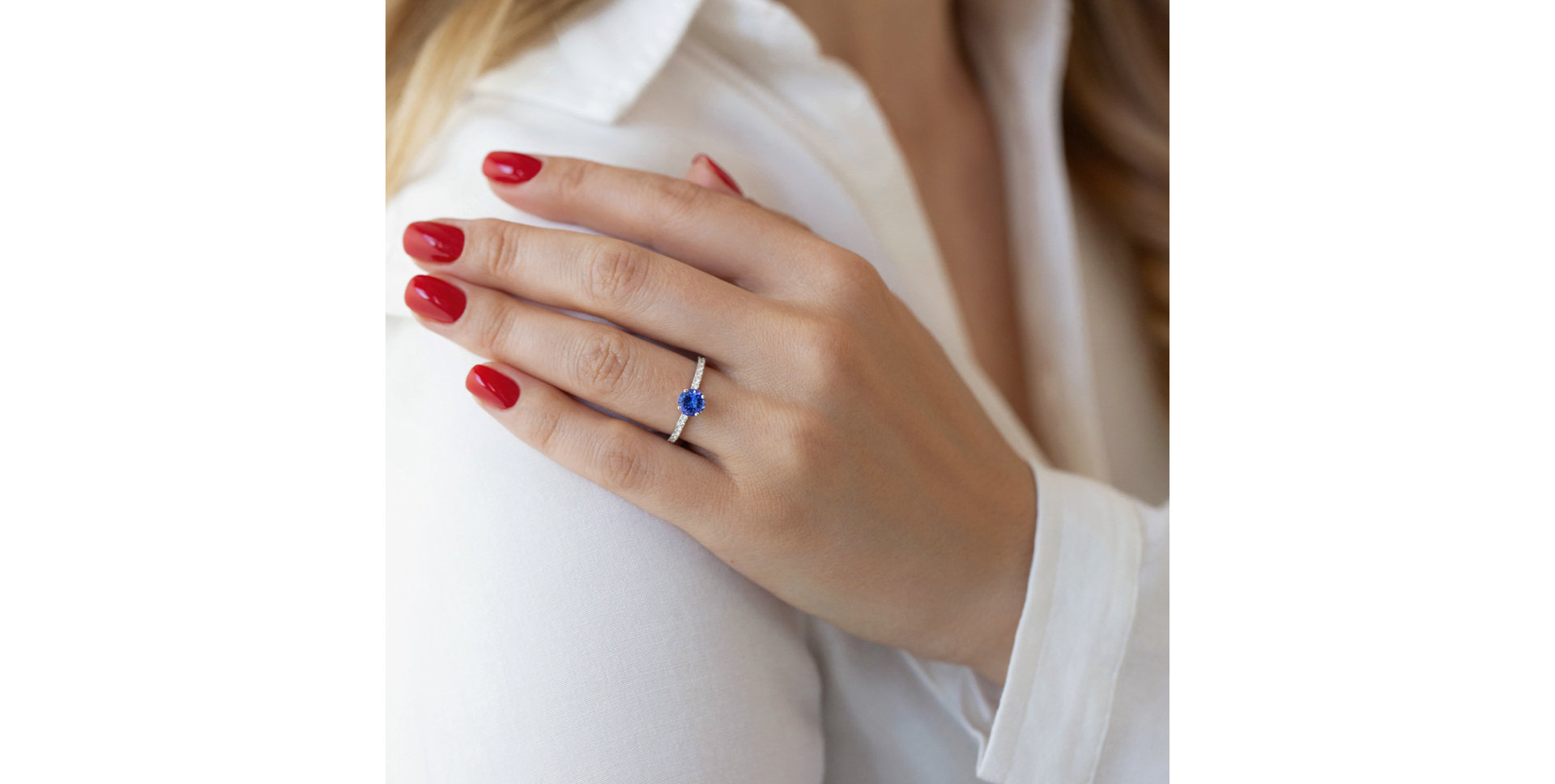 Prsteň s tanzanitom a diamantmi Deep Down