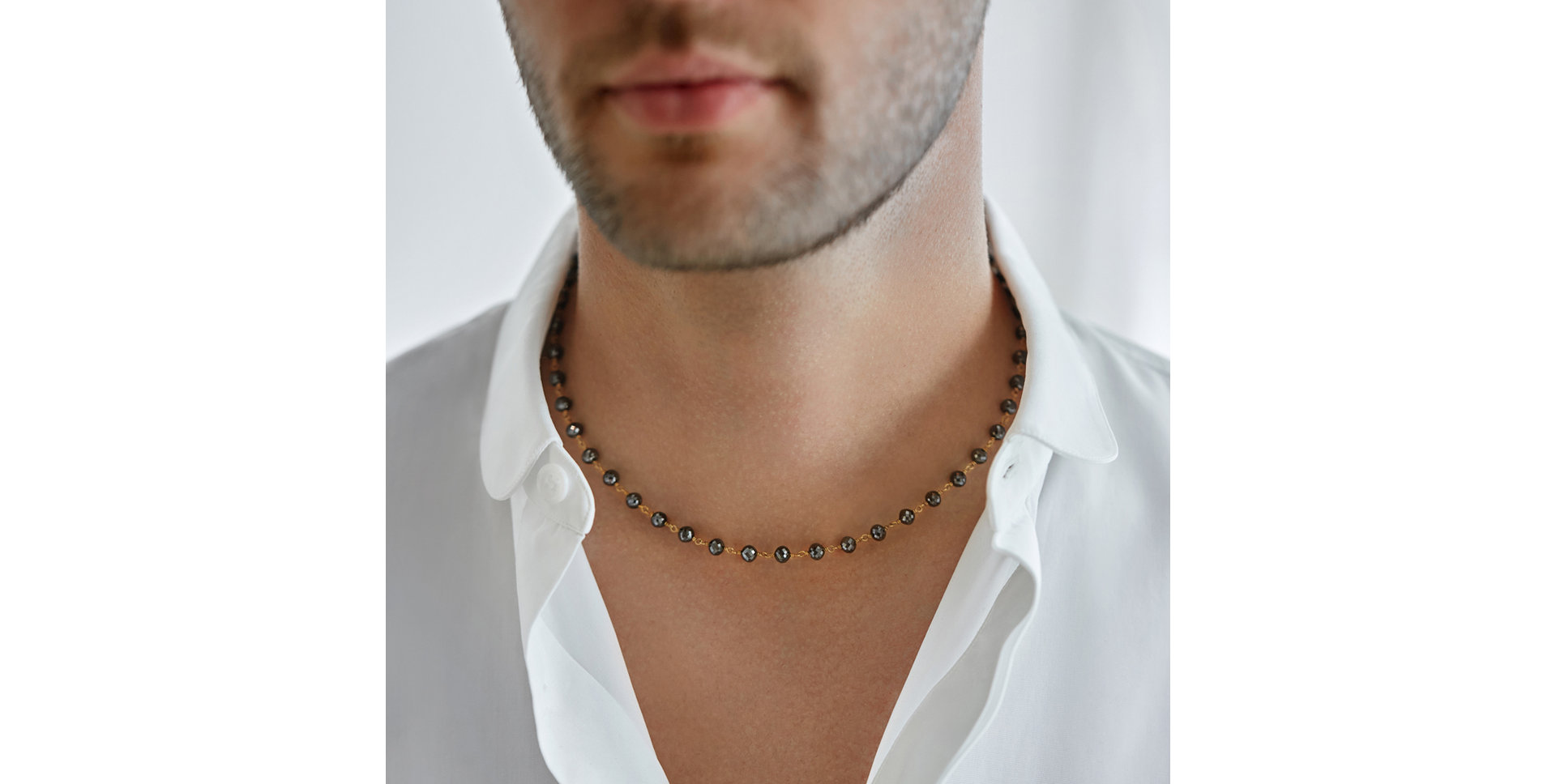 Náhrdelník s čiernymi diamantmi Dark Melody