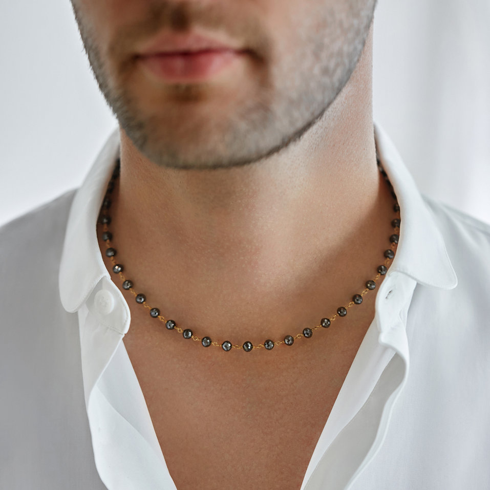 Náhrdelník s čiernymi diamantmi Dark Melody