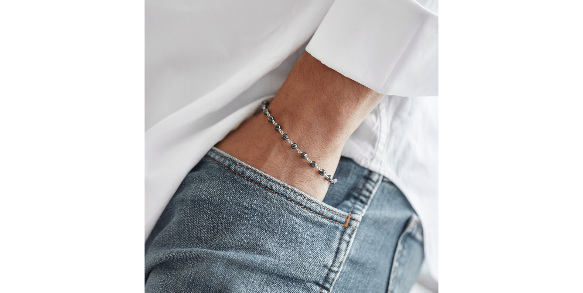 Náramok s čiernymi diamantmi Dark Melody