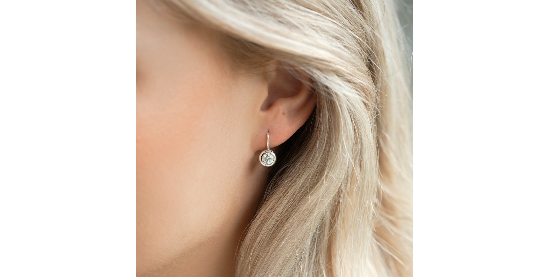 Náušnice s diamantom Sparkling Drops