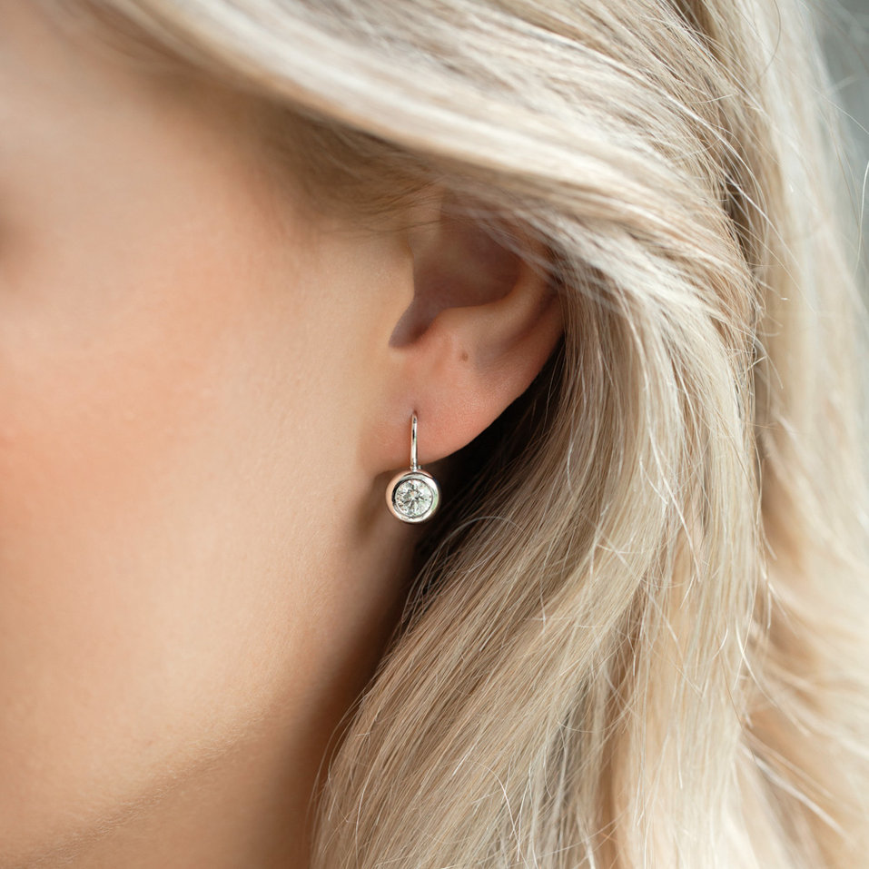 Náušnice s diamantom Sparkling Drops