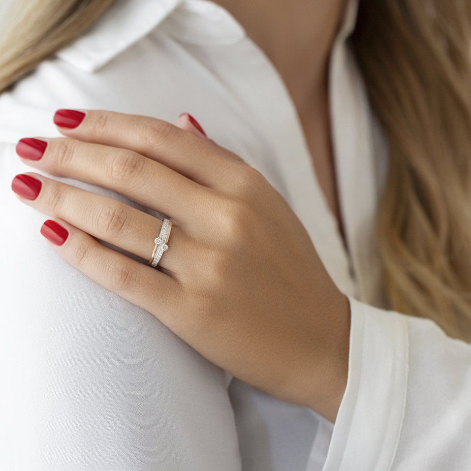 Prsteň s diamantmi Leila