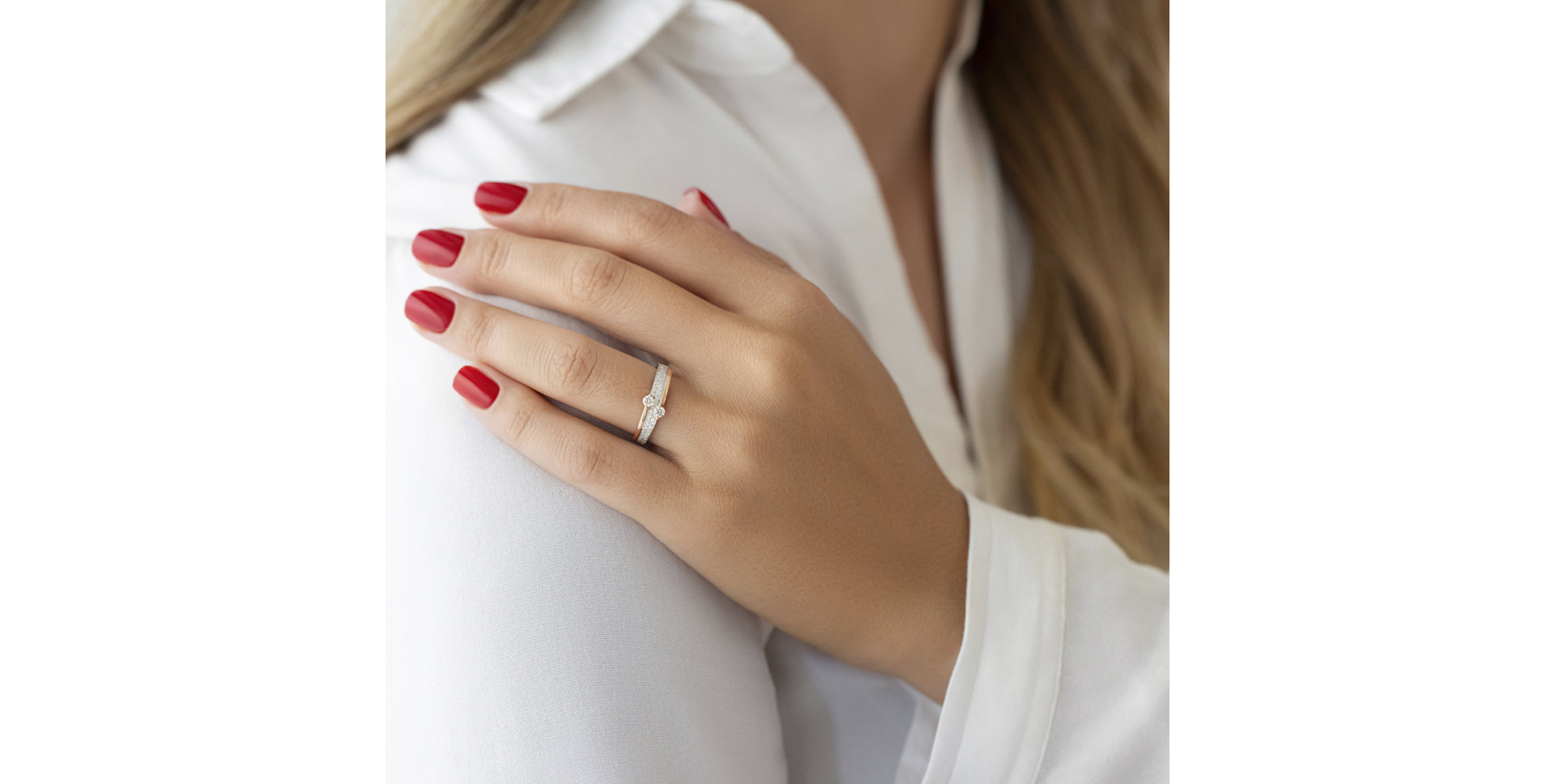 Prsteň s diamantmi Leila