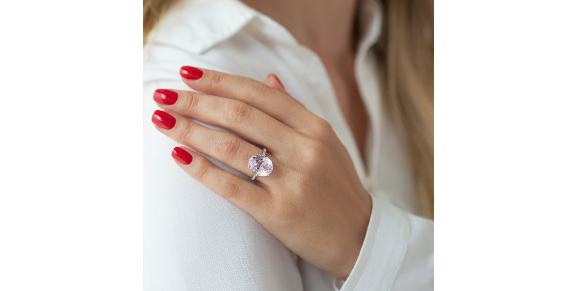 Prsteň s kunzitom Fairytale Seraph