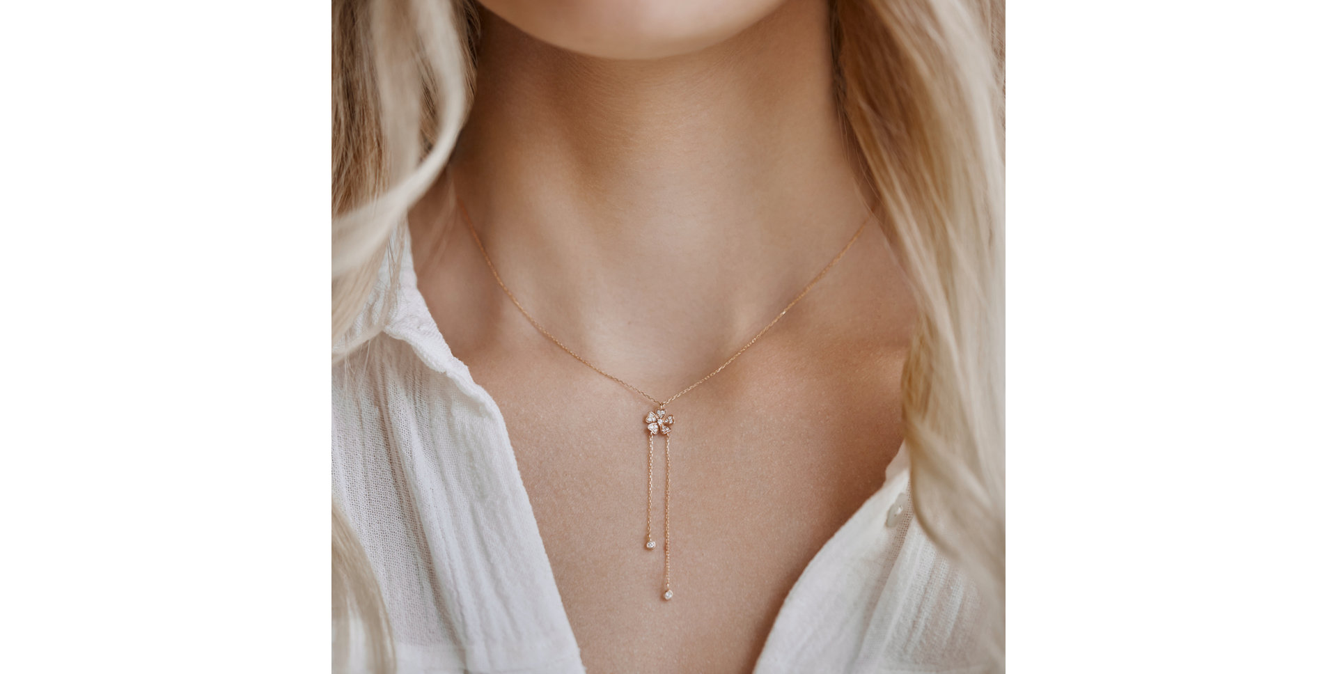 Náhrdelník s diamantmi Blossom Waterfall