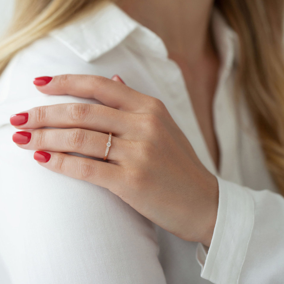 Prsteň s diamantmi Sparkling Romance