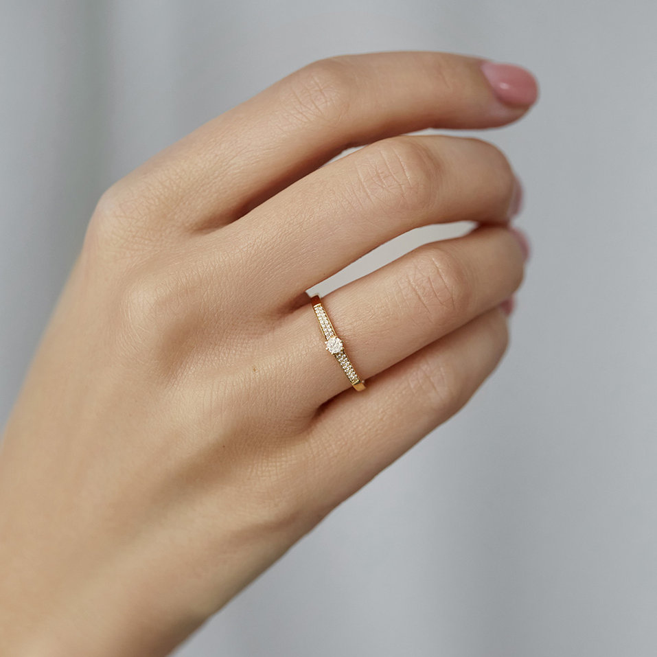 Prsteň s diamantmi Sparkling Romance