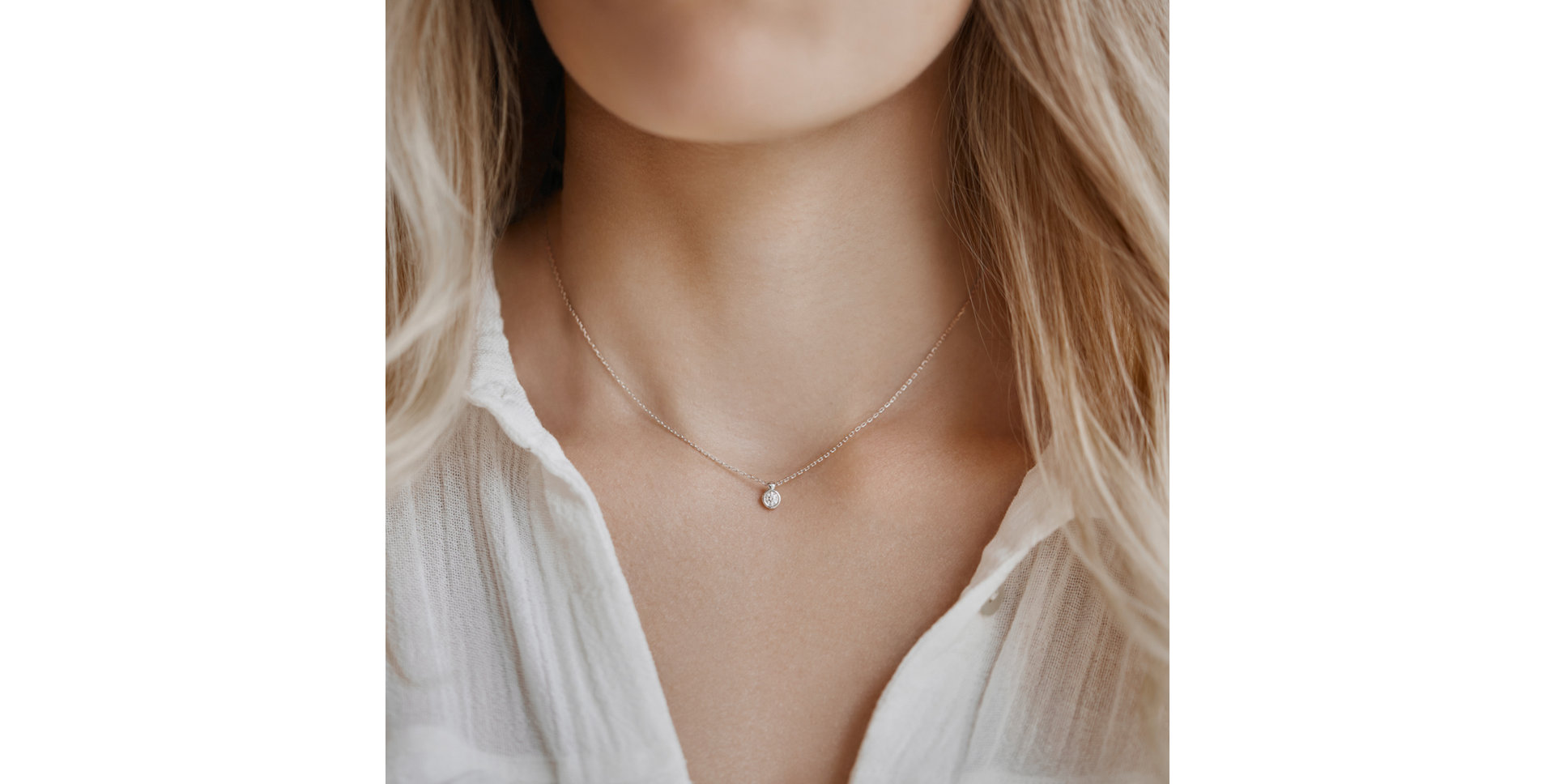 Náhrdelník s diamantom Eye Sparkle