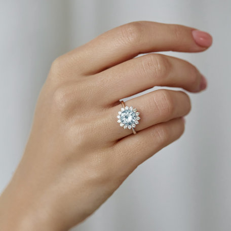 Prsteň s tanzanitom a diamantmi Stellar Sun
