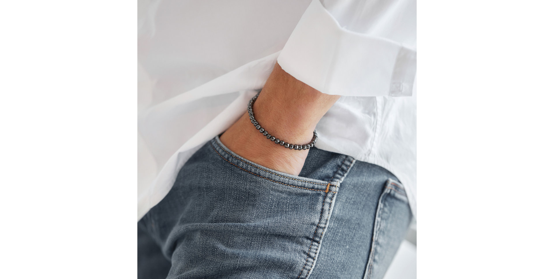 Náramok s čiernymi diamantmi Leandra