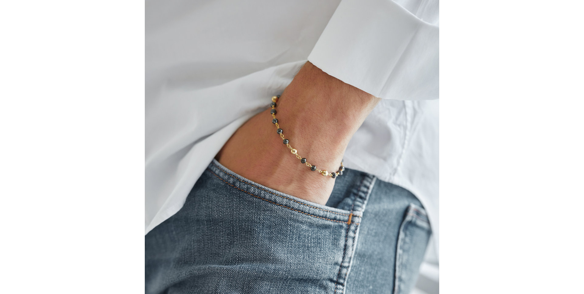 Náramok s čiernymi diamantmi Donatella