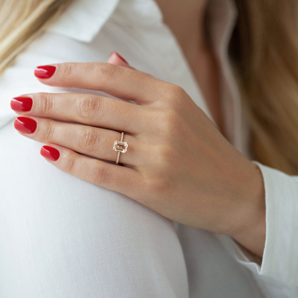 Prsteň s rhodolitom a diamantmi Perfect Promise