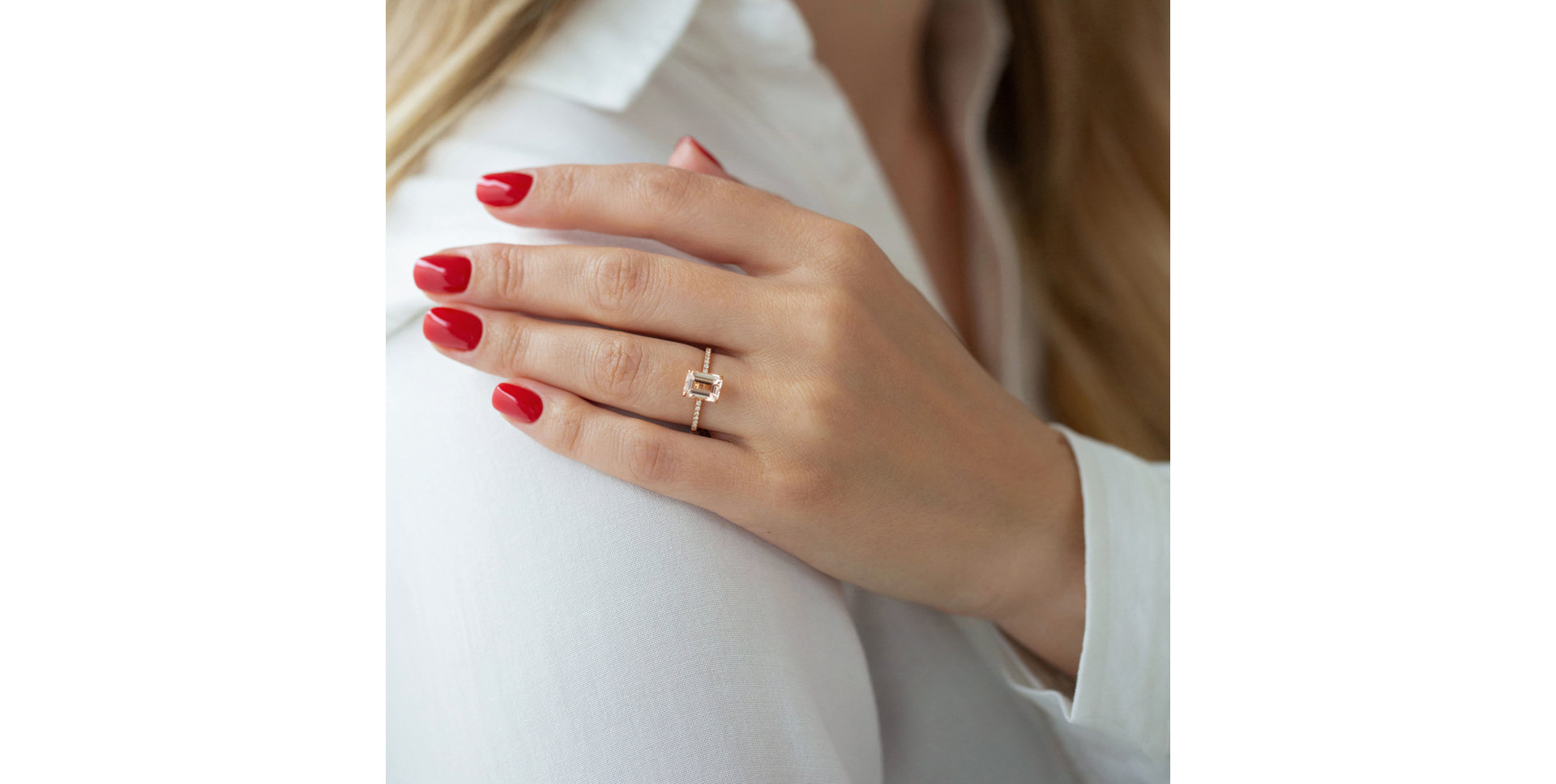 Prsteň s rhodolitom a diamantmi Perfect Promise