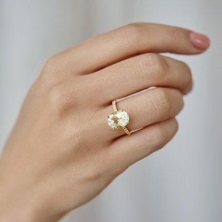 Prsteň s turmalínom a diamantmi Luxury Embrace