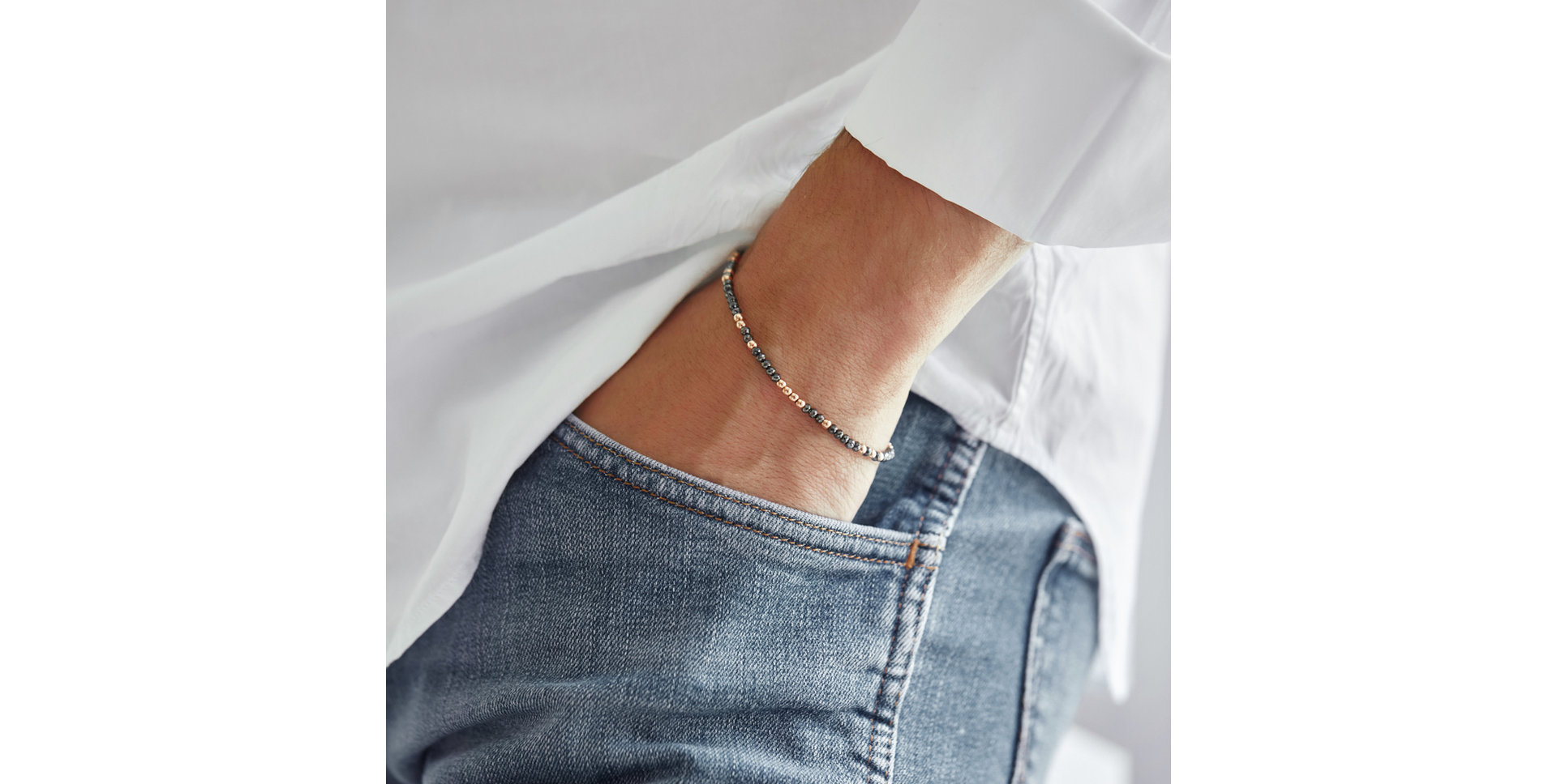 Náramok s čiernymi diamantmi Marbles Mood