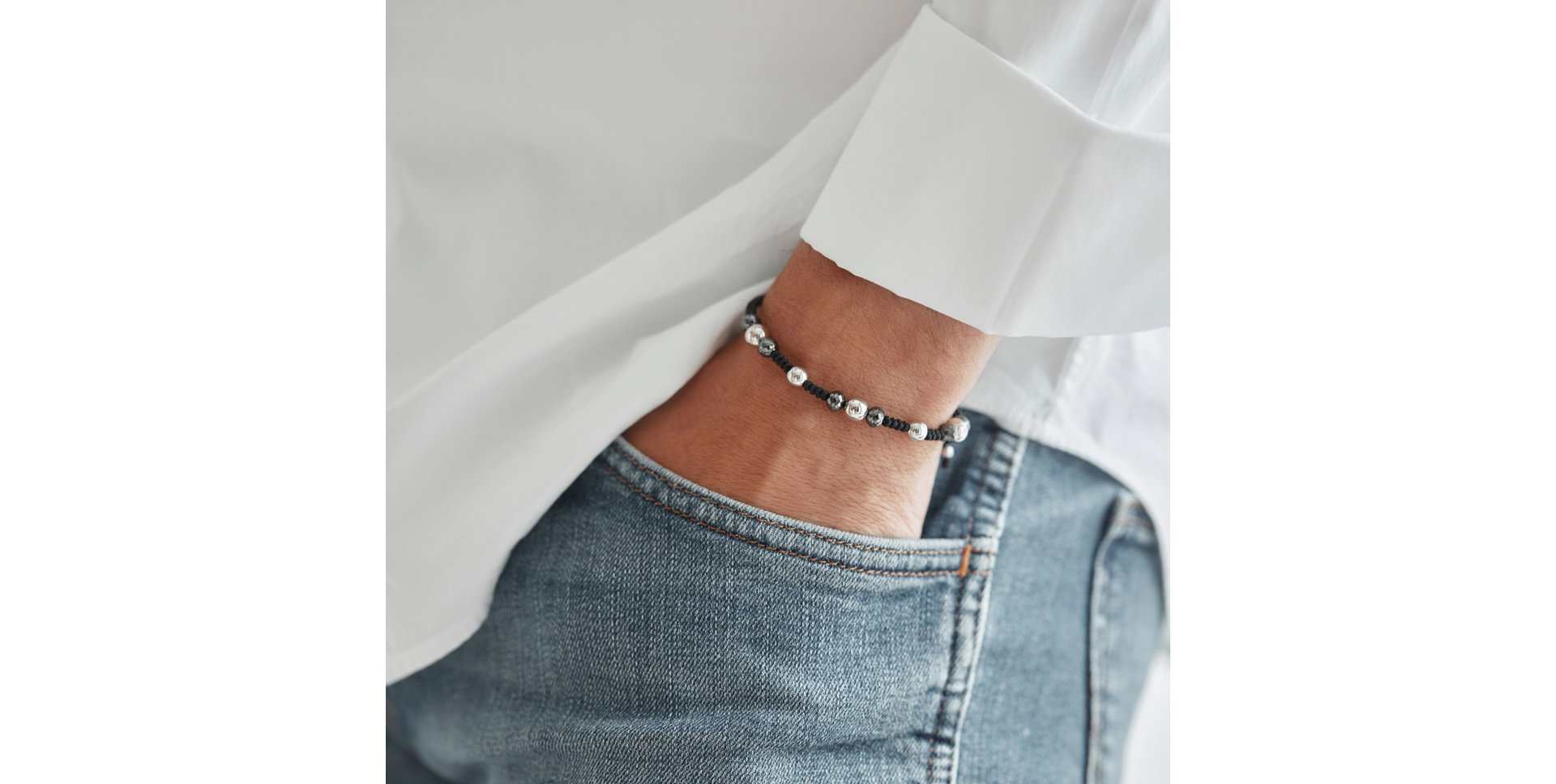 Náramok s čiernymi diamantmi Mirror Balls