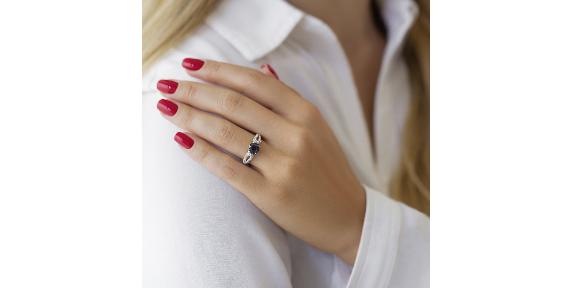 Prsteň s zafírom a diamantmi Gentleman's Dream