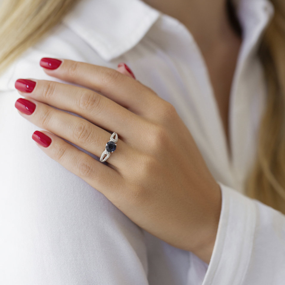 Prsteň s zafírom a diamantmi Gentleman's Dream