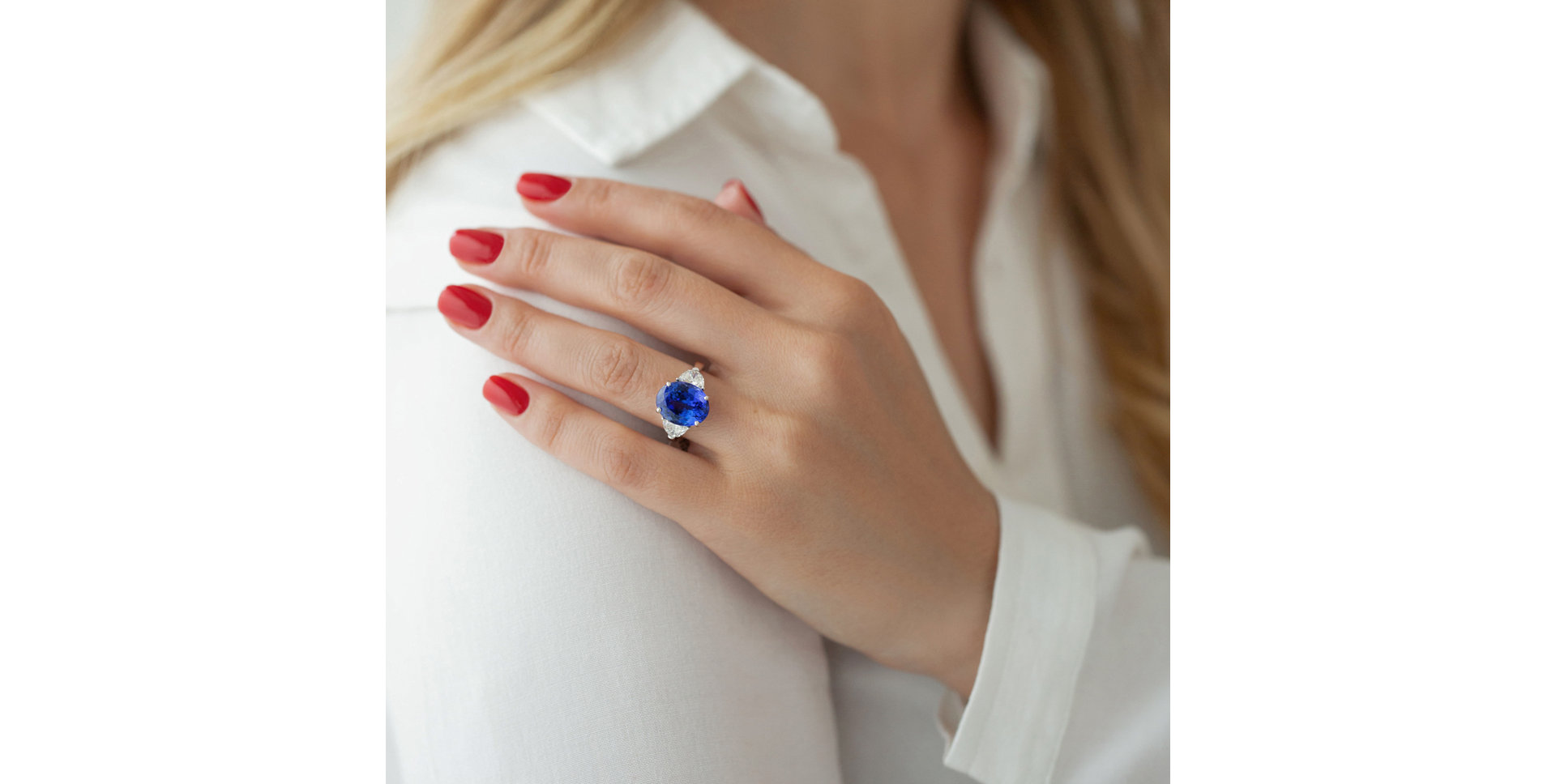 Prsteň s tanzanitom a diamantmi Terry