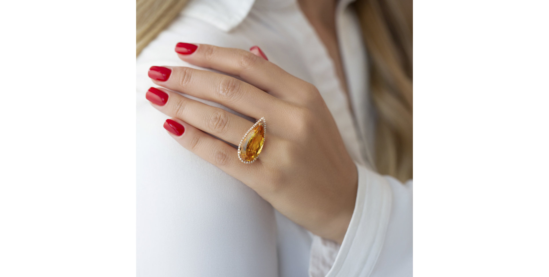 Prsteň s ametystom a diamantmi Kaylynn